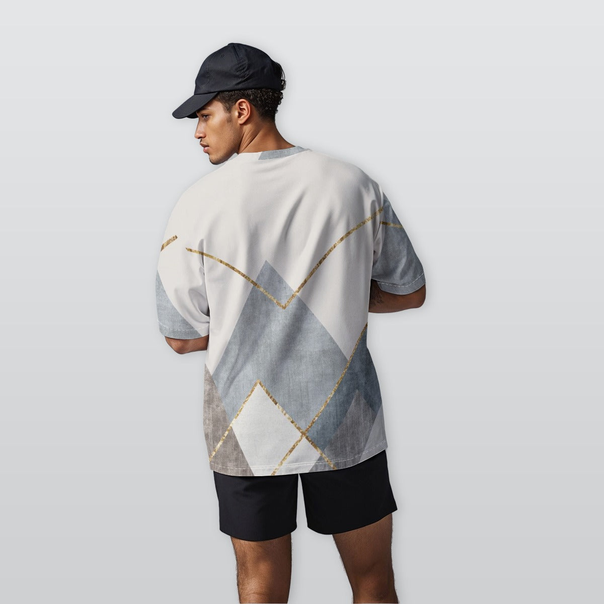 Prism Gaze - Men’s  Oversize Crewneck T-Shirt