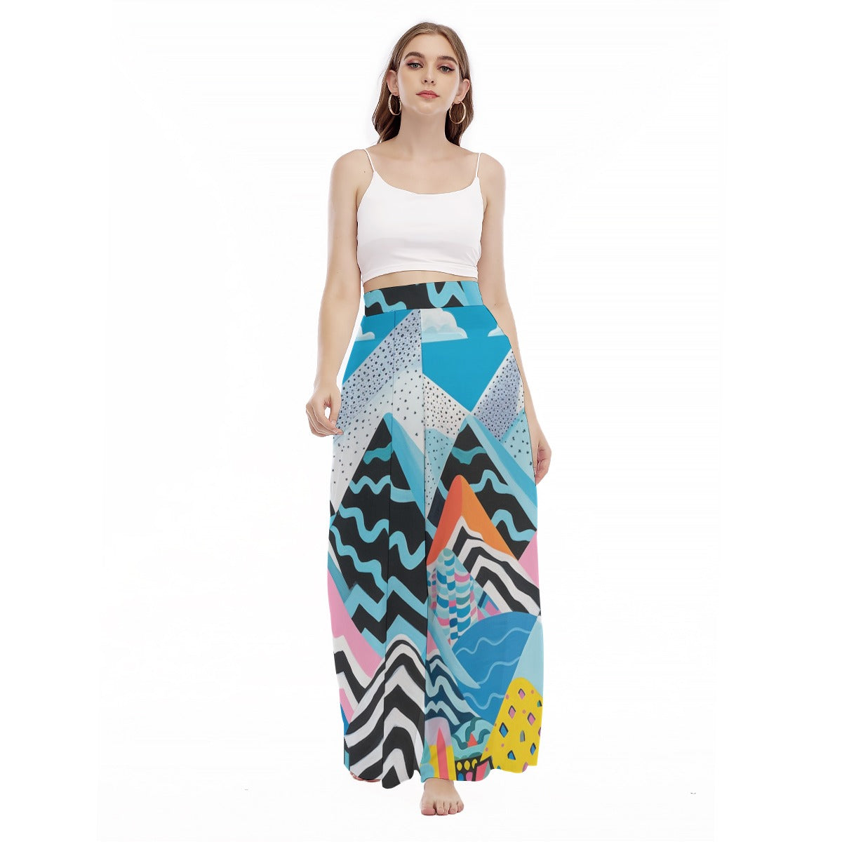 Kaleidoscope - Women's High Waist Wide Leg Trousers