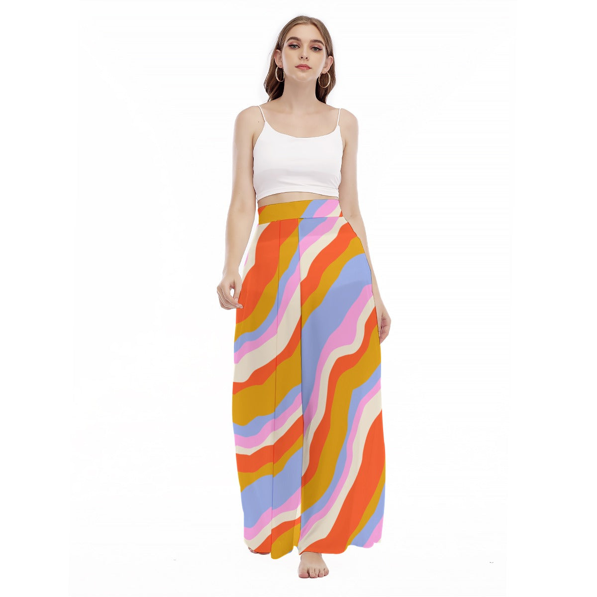 Candyfloss - Women's High Waist Wide Leg Trousers