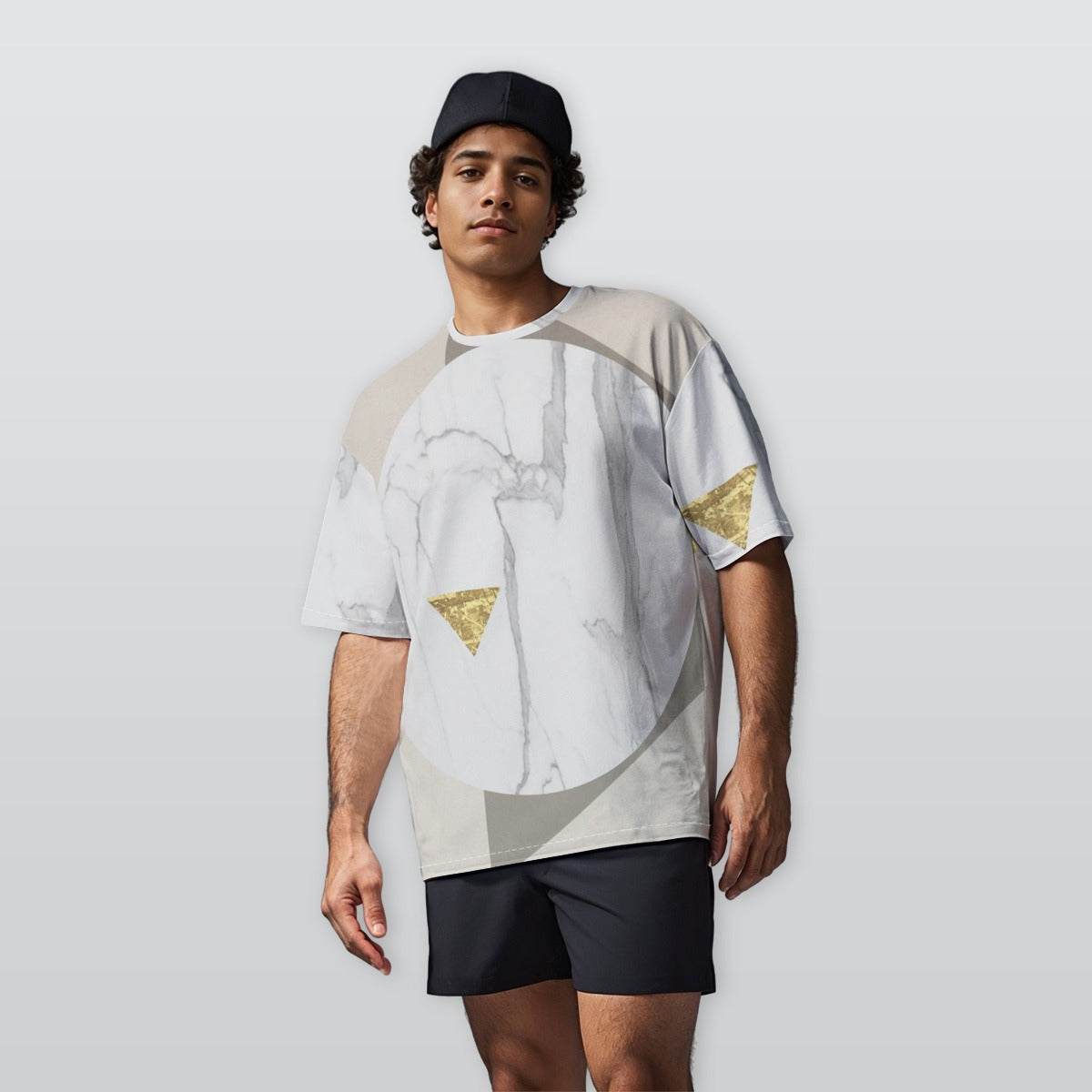 Marble Spere - Men’s  Oversize Crewneck T-Shirt
