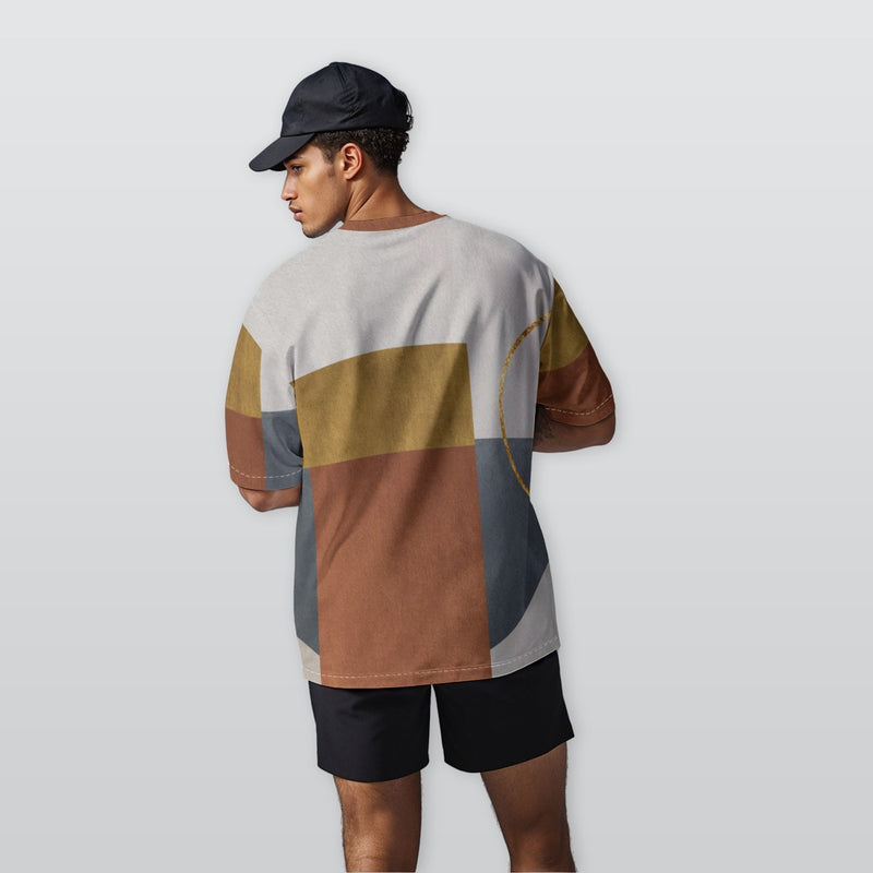 Red-Brick - Men’s  Oversize Crewneck T-Shirt