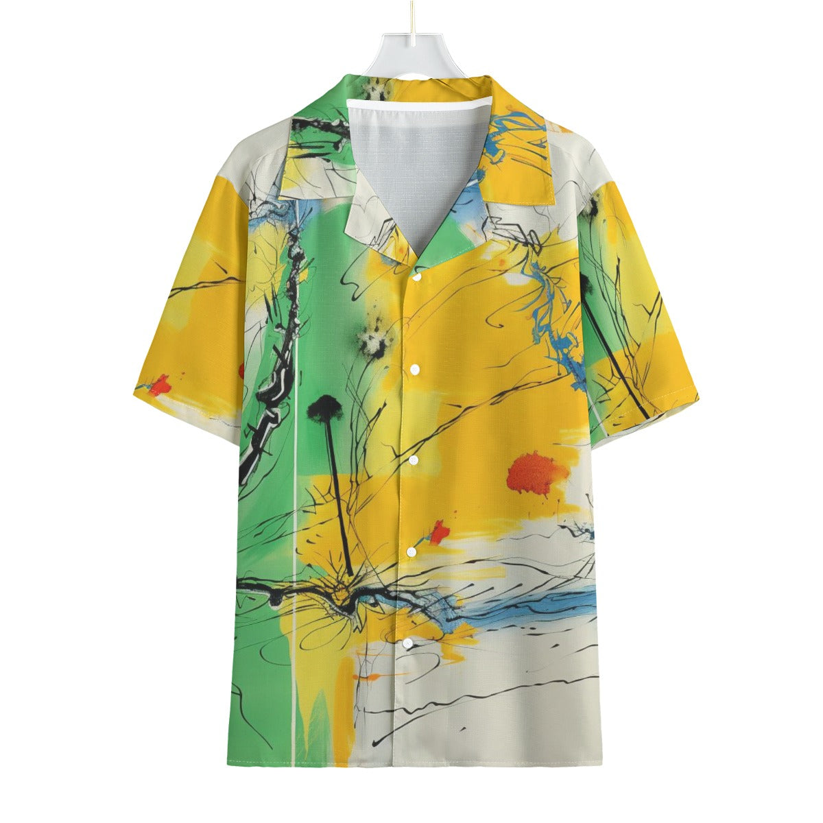 Inkit - Men's Faux Linen Hawaiian Shirt
