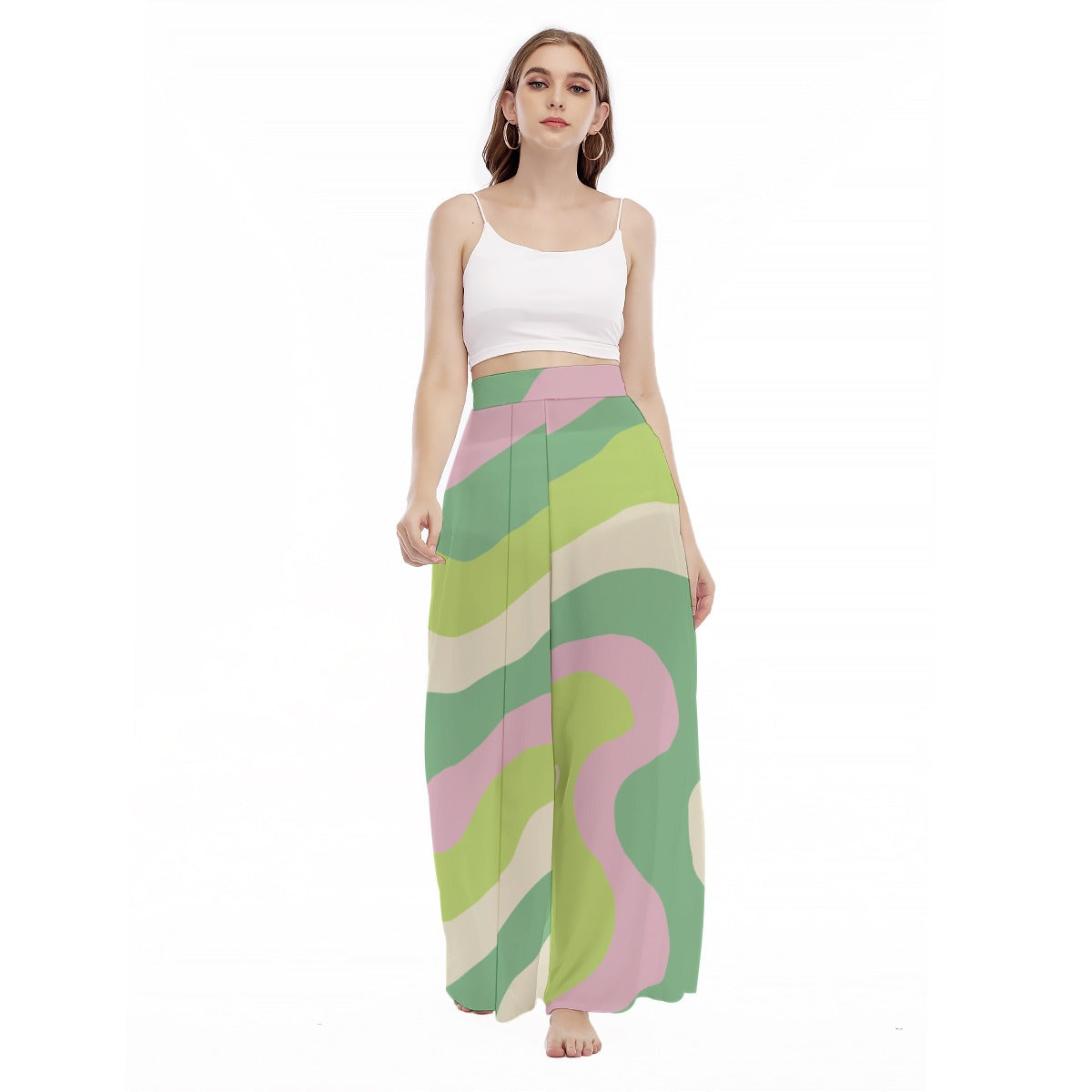 New Wish - Women's High Waist Wide Leg Trousers