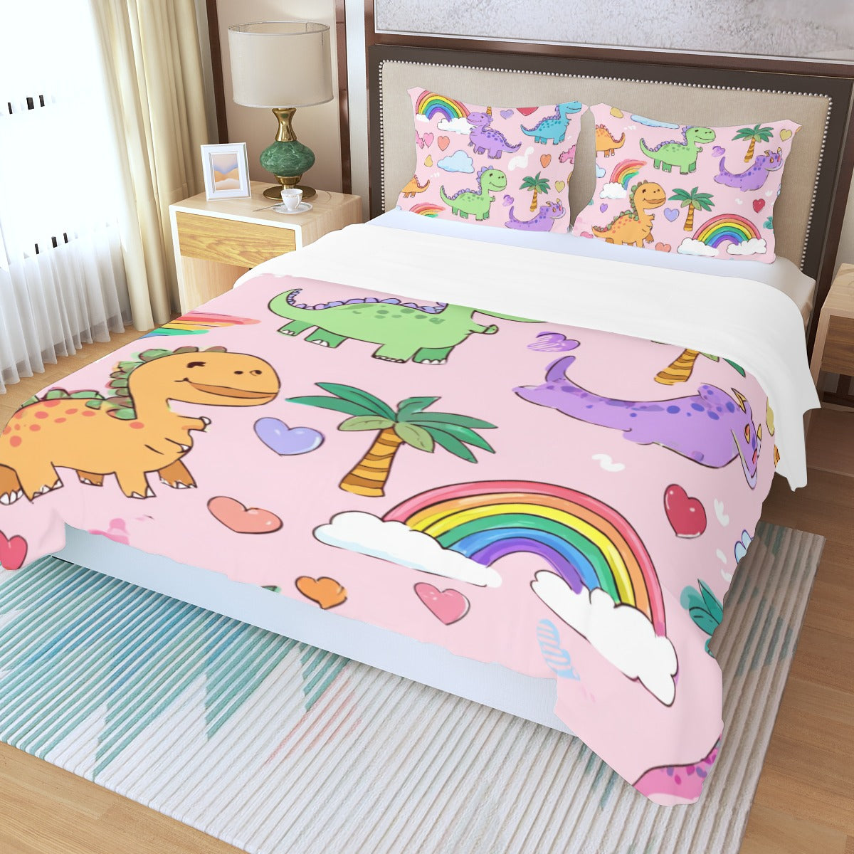 Cutasaurus III - Three Piece Duvet Bedding Set