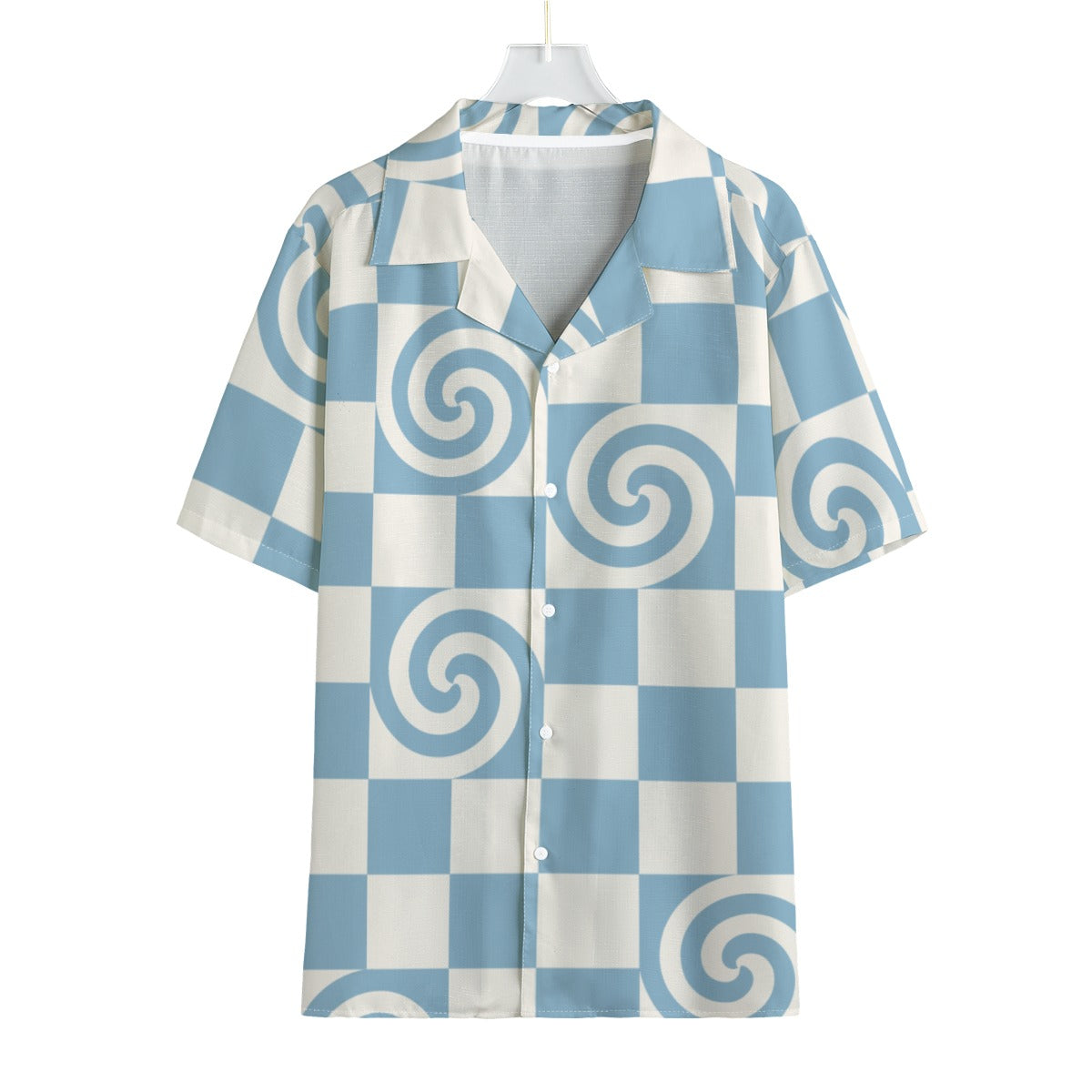 Beach Swirl - Men's Faux Linen Hawaiian Shirt