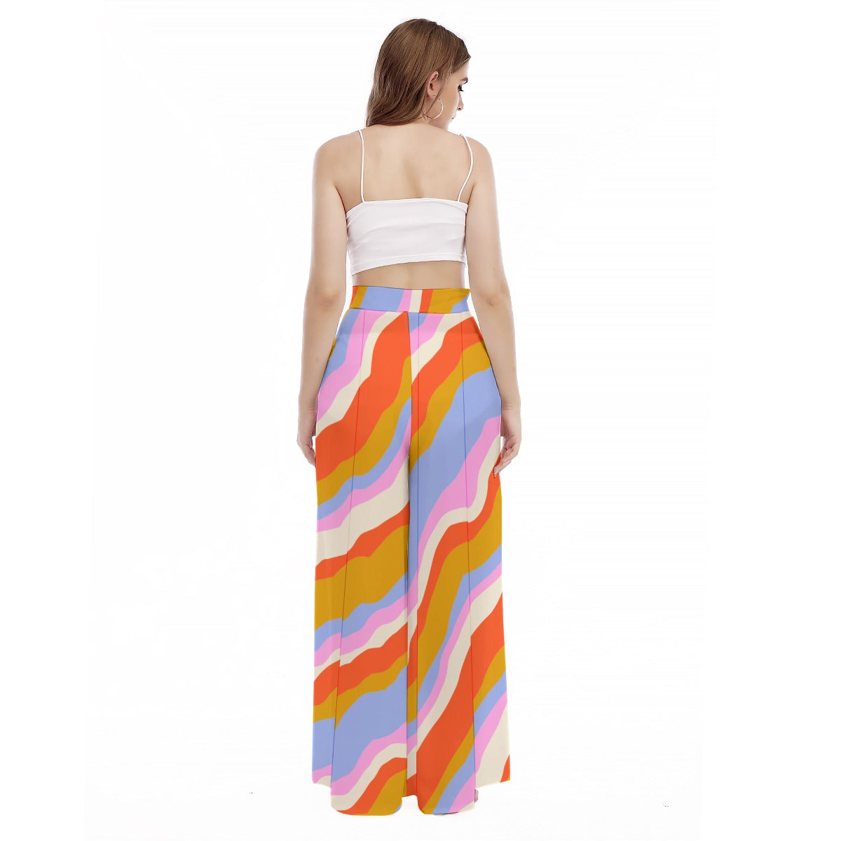 Candyfloss - Women's High Waist Wide Leg Trousers
