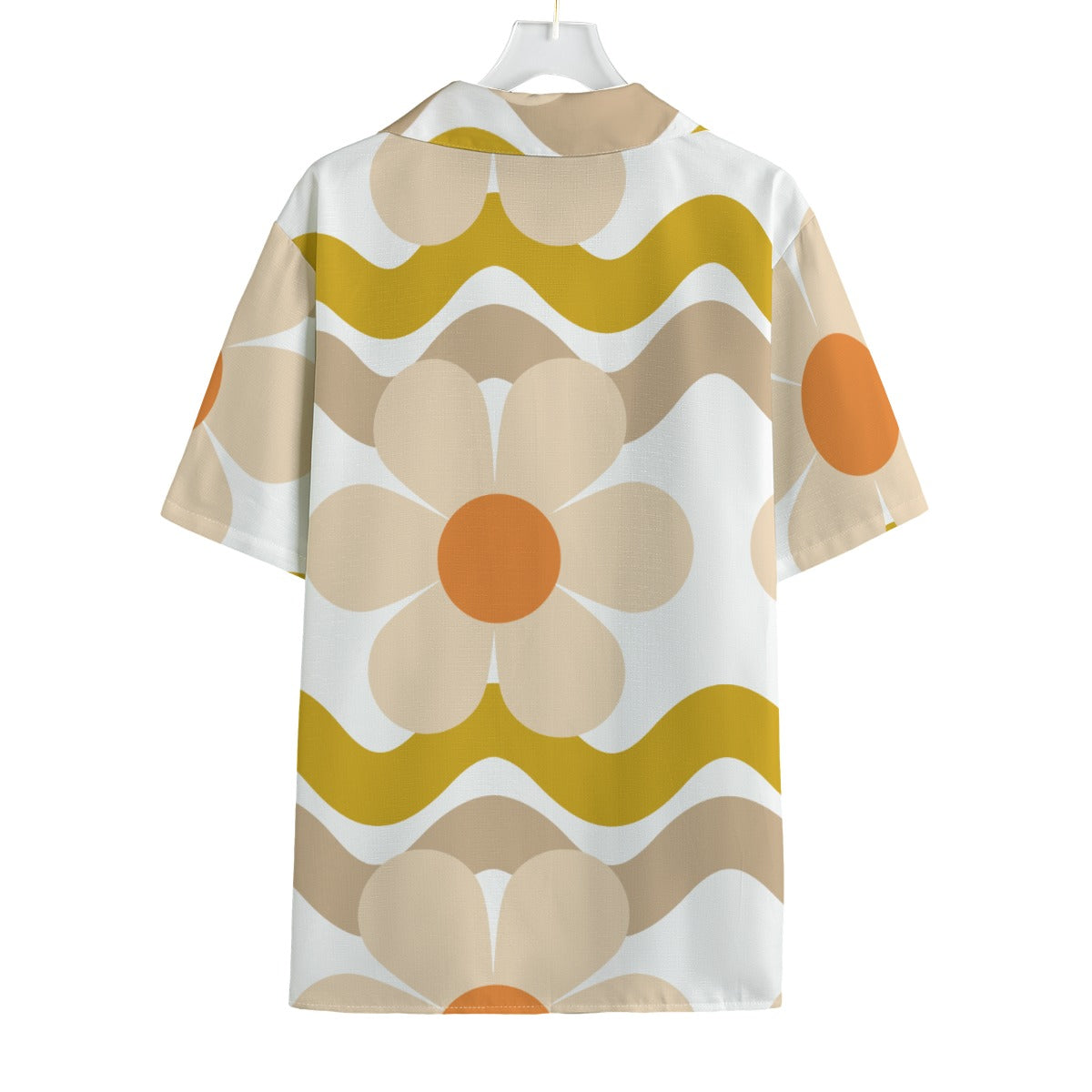 Spring wave -  Men's Faux Linen Hawaiian Shirt