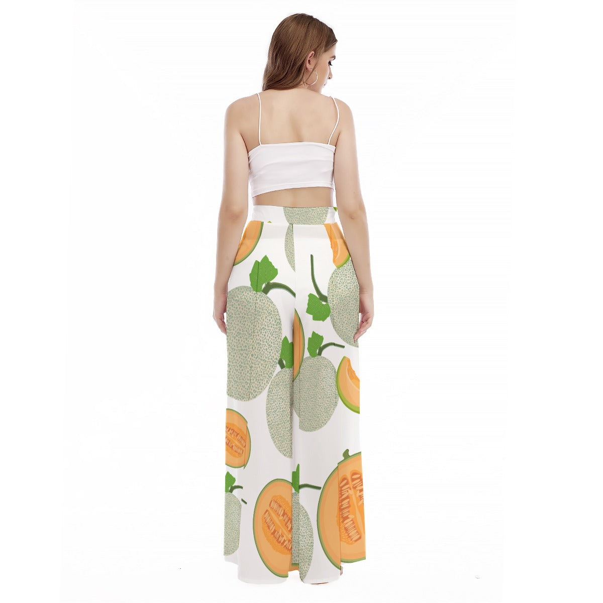 Muskky - Women's High Waist Wide Leg Trousers