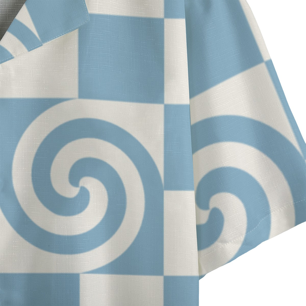 Beach Swirl - Men's Faux Linen Hawaiian Shirt
