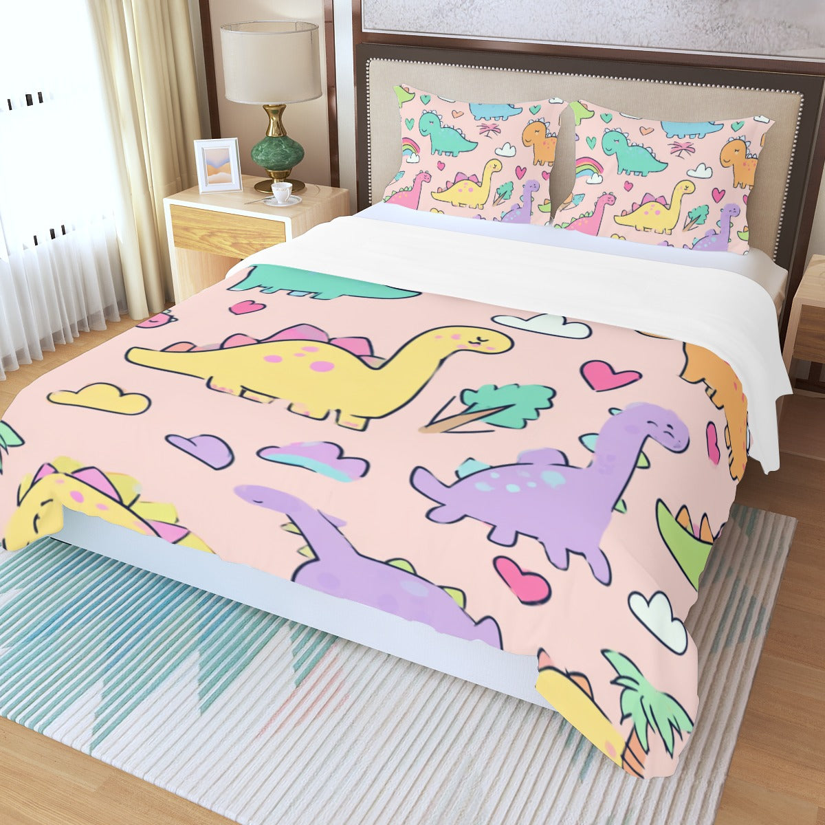 Cutasaurus II - Three Piece Duvet Bedding Set