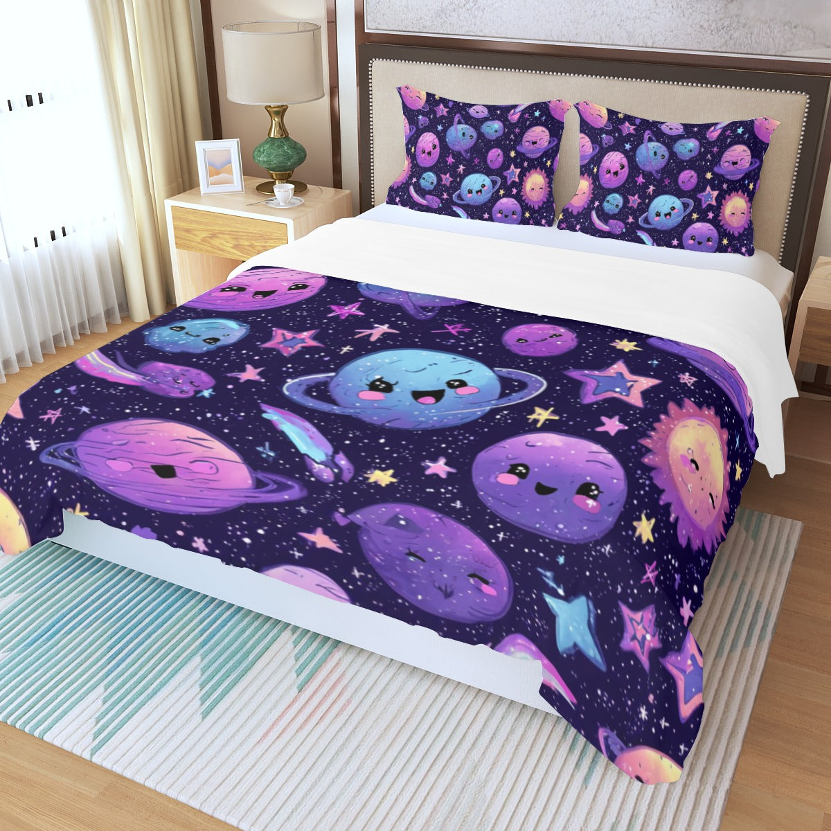 Night Sky I - Three Piece Duvet Bedding Set