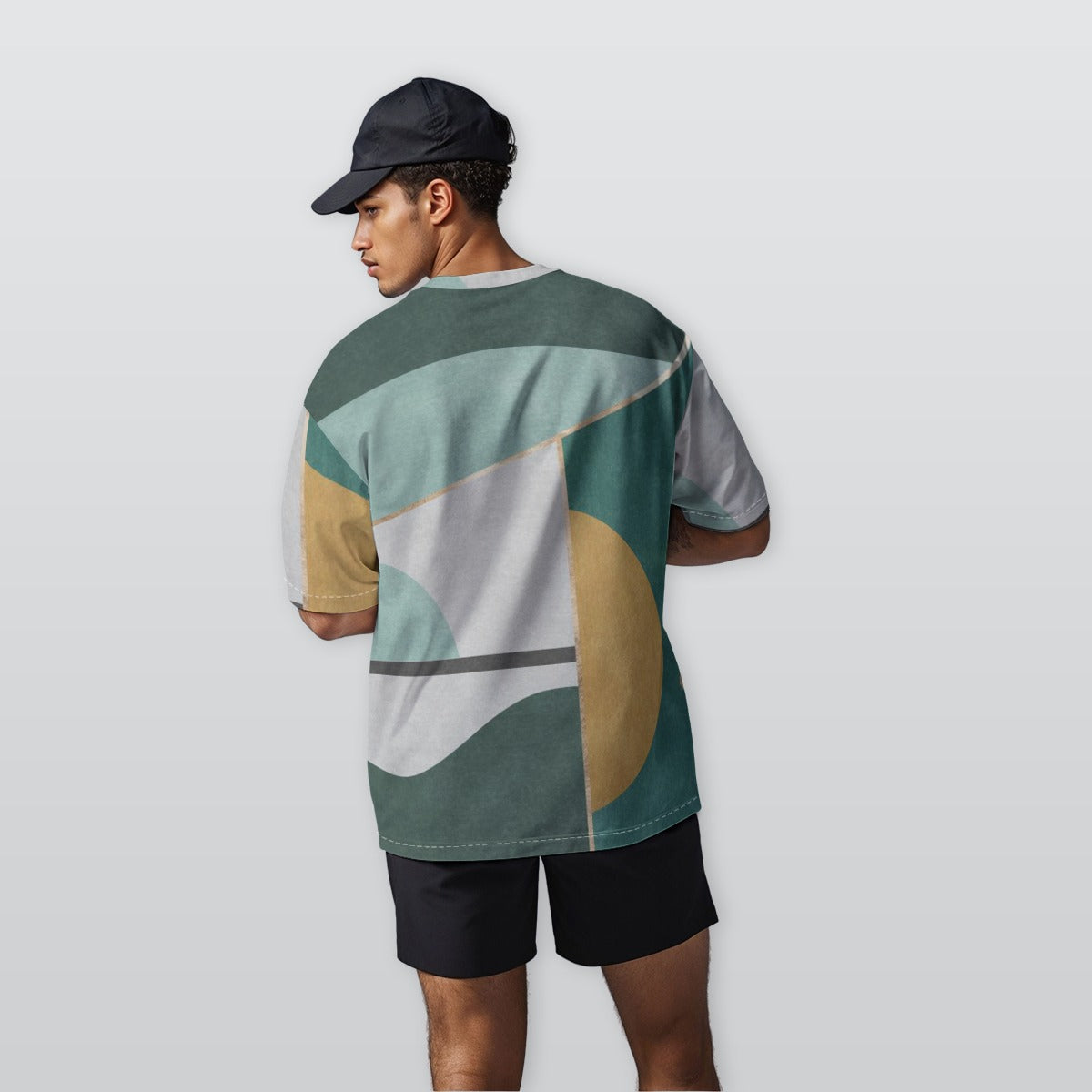 Green Globe In - Men’s  Oversize Crewneck T-Shirt