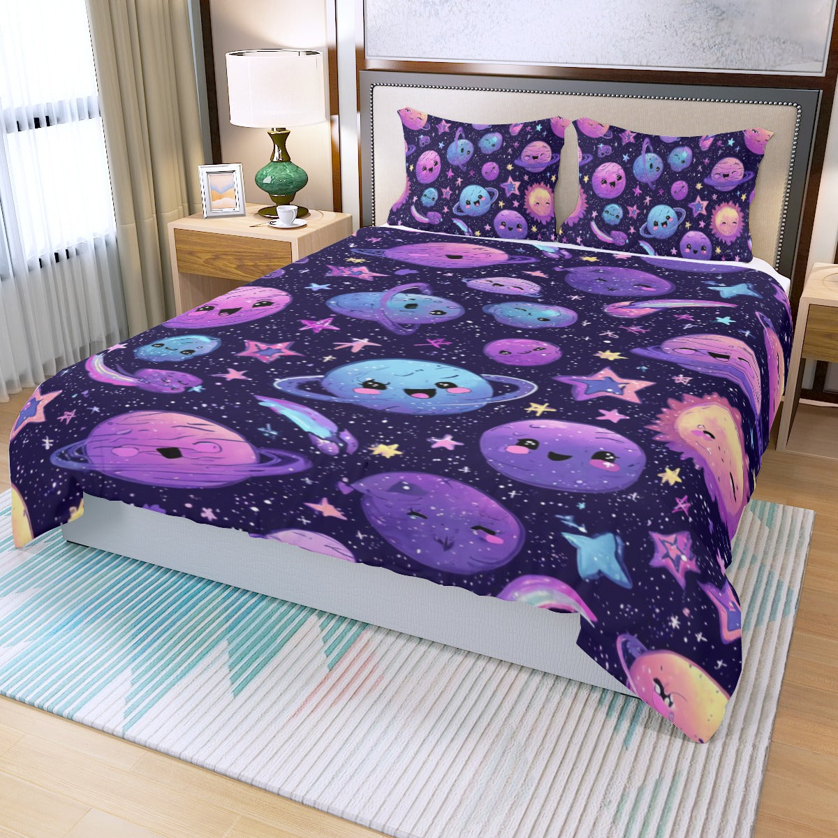 Night Sky I - Three Piece Duvet Bedding Set