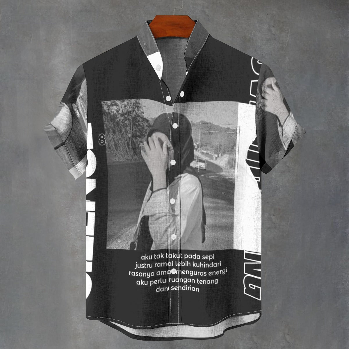 Glare - Men's Stand Collar Clubwear Shirt