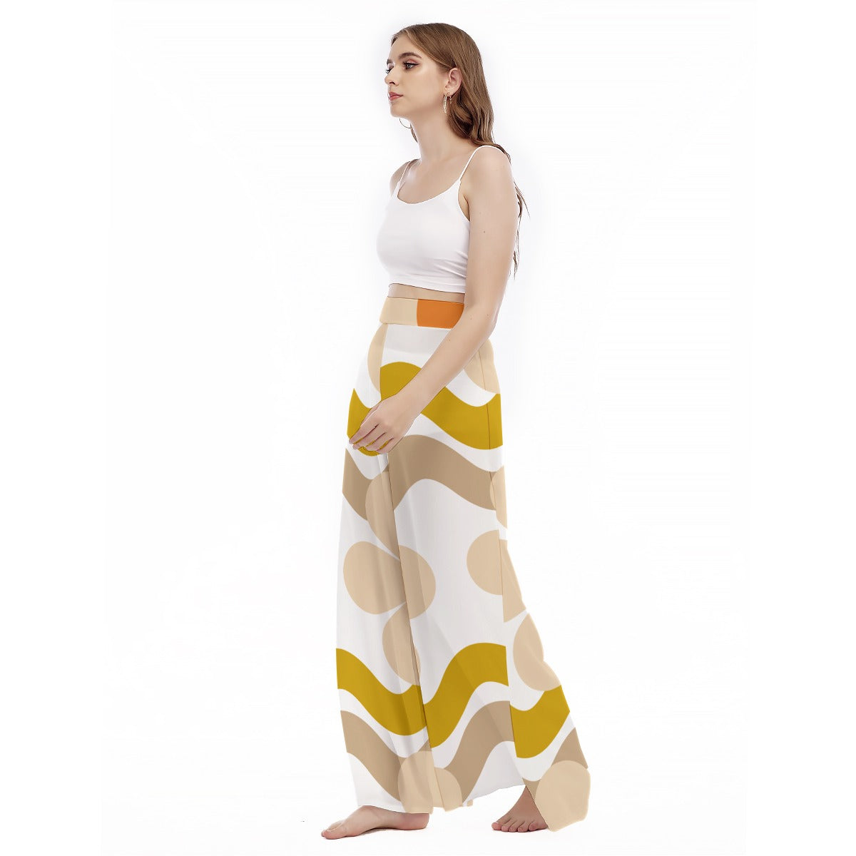 Spring wave - Women's High Waist Wide Leg Trousers