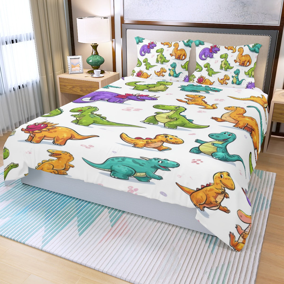 Cutasaurus VI - Three Piece Duvet Bedding Set