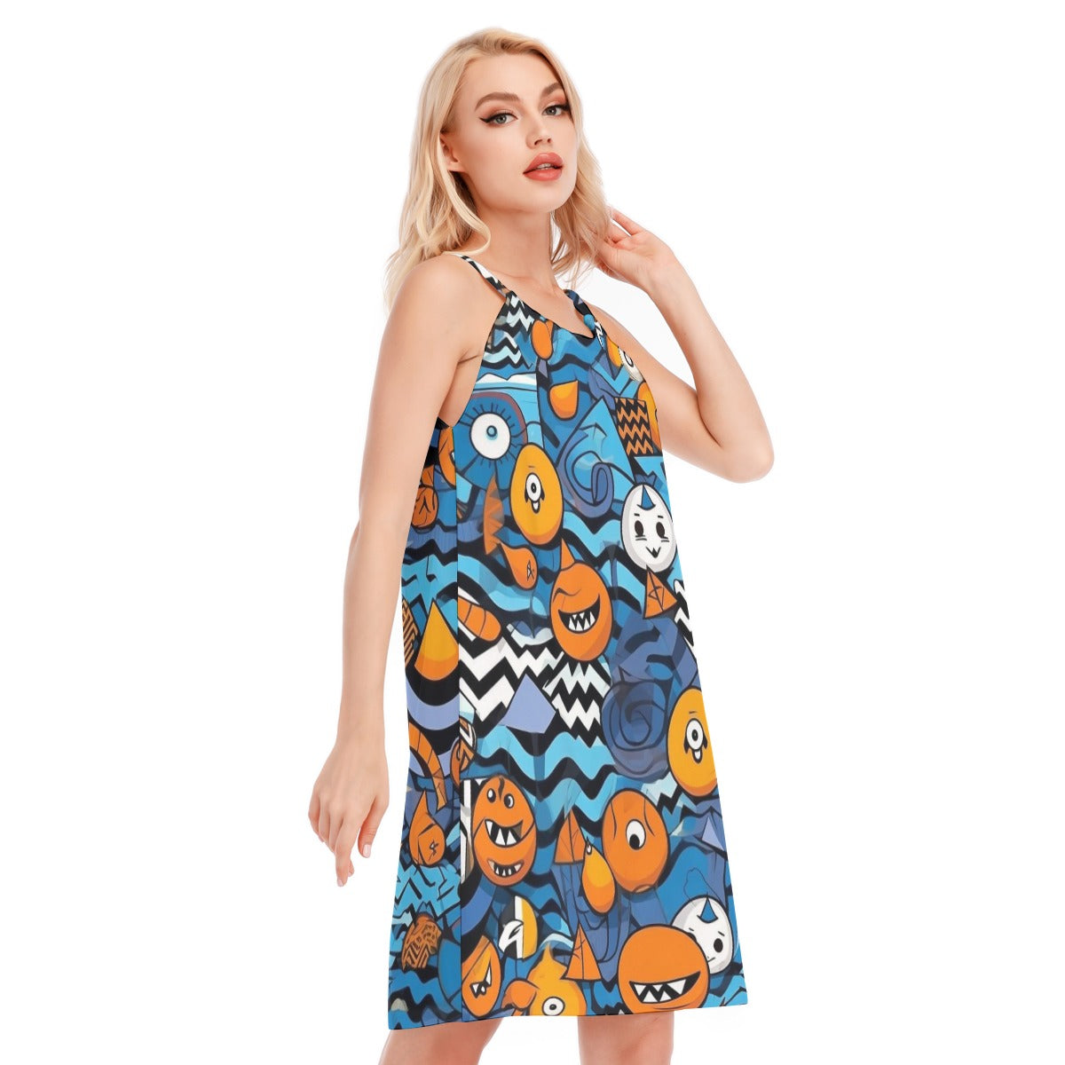 Spooky II - Women's O-neck Cami Dress -100% Cotton