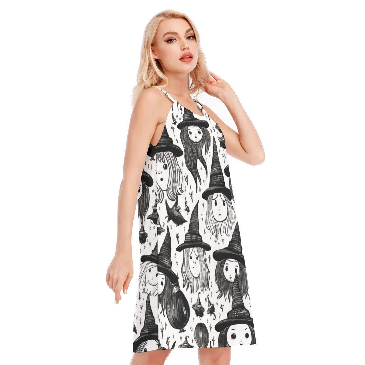 Witch IV - Women's O-neck Cami Dress- 100% Cotton