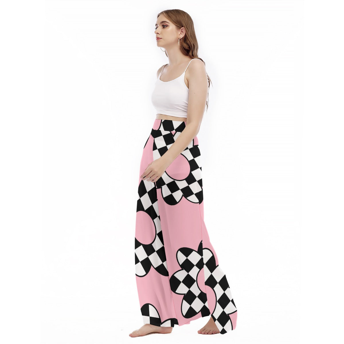 Zesty Delight -  Women's High Waist Wide Leg Trousers