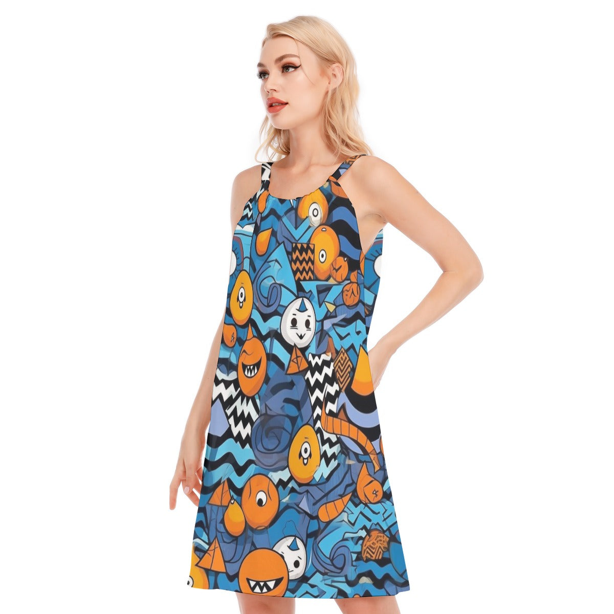 Spooky II - Women's O-neck Cami Dress -100% Cotton