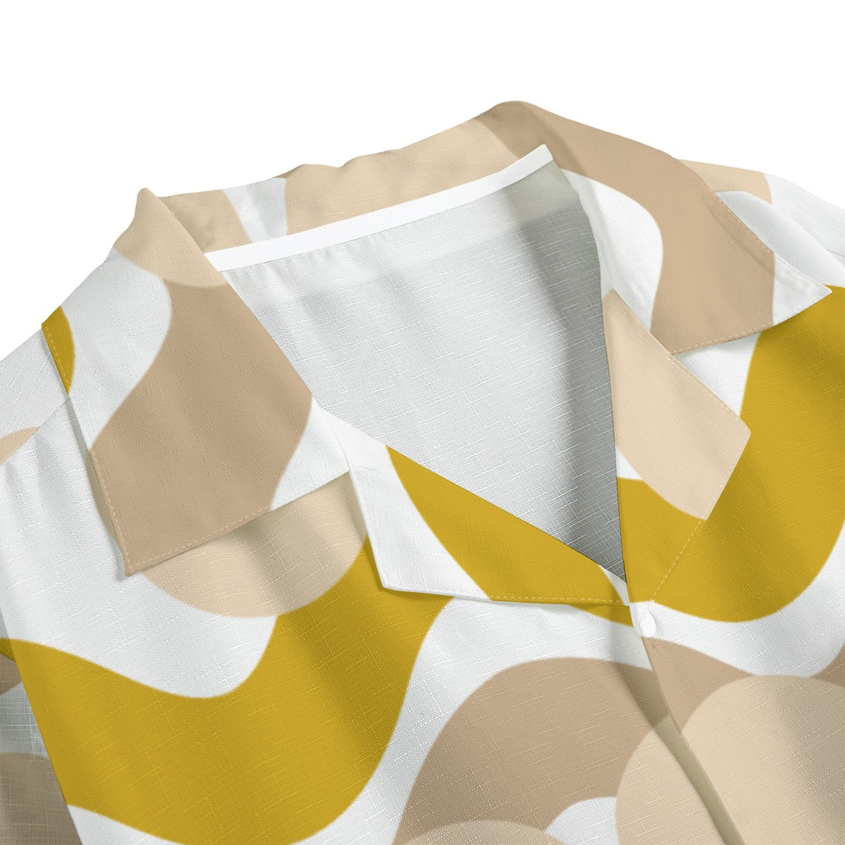 Spring wave -  Men's Faux Linen Hawaiian Shirt