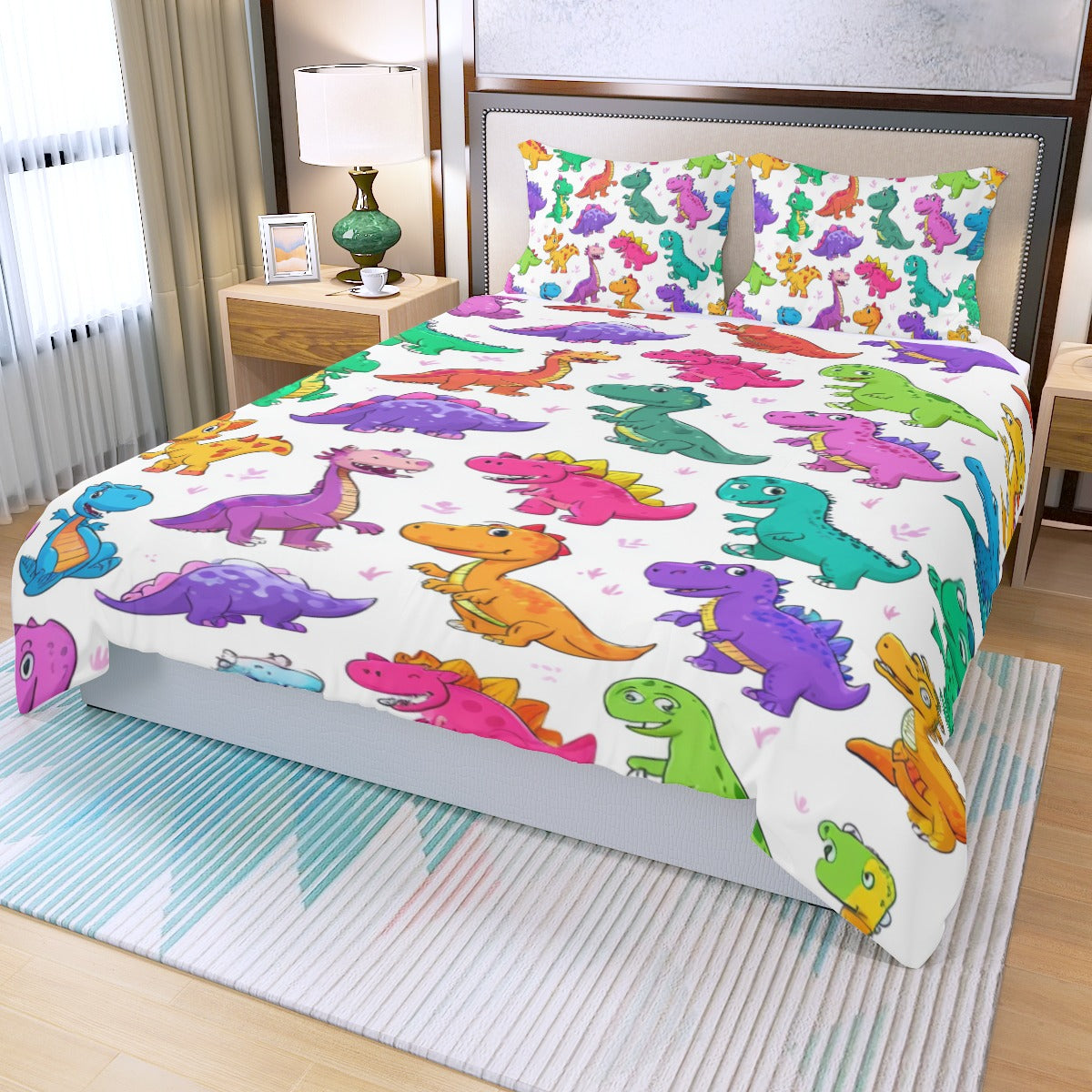 Cutasaurus V - Three Piece Duvet Bedding Set