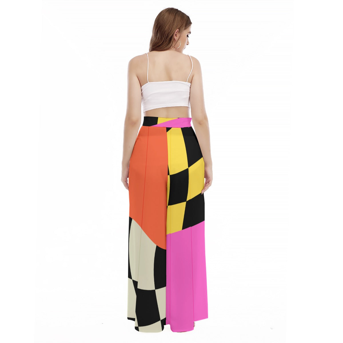 Copy & Paste - Women's High Waist Wide Leg Trousers
