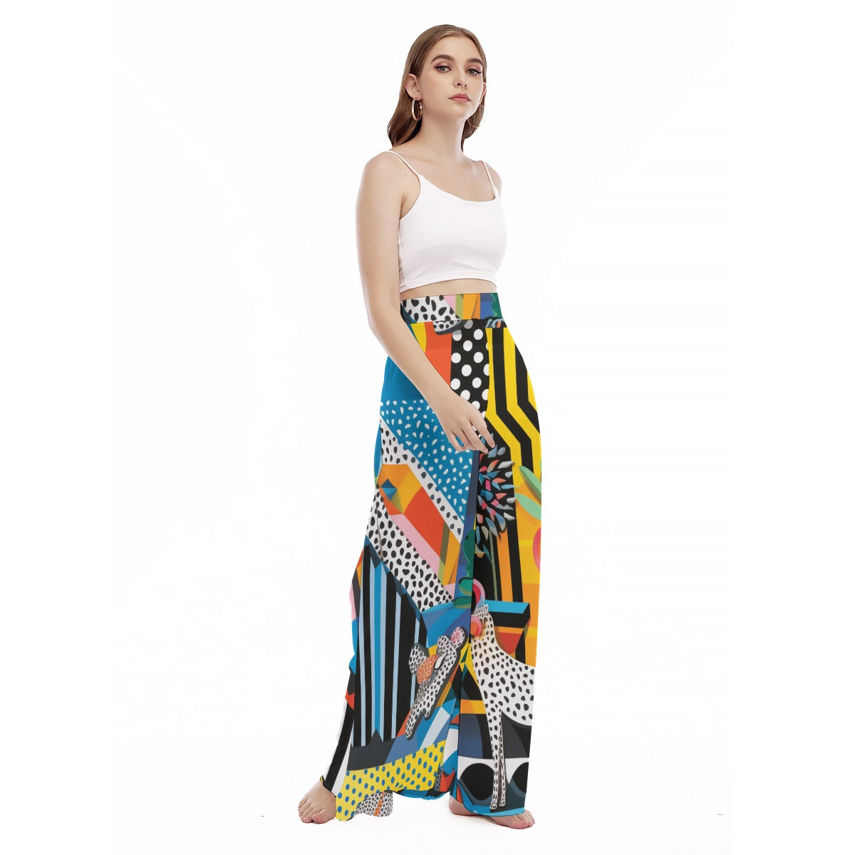 Lumina - Women's High Waist Wide Leg Trousers