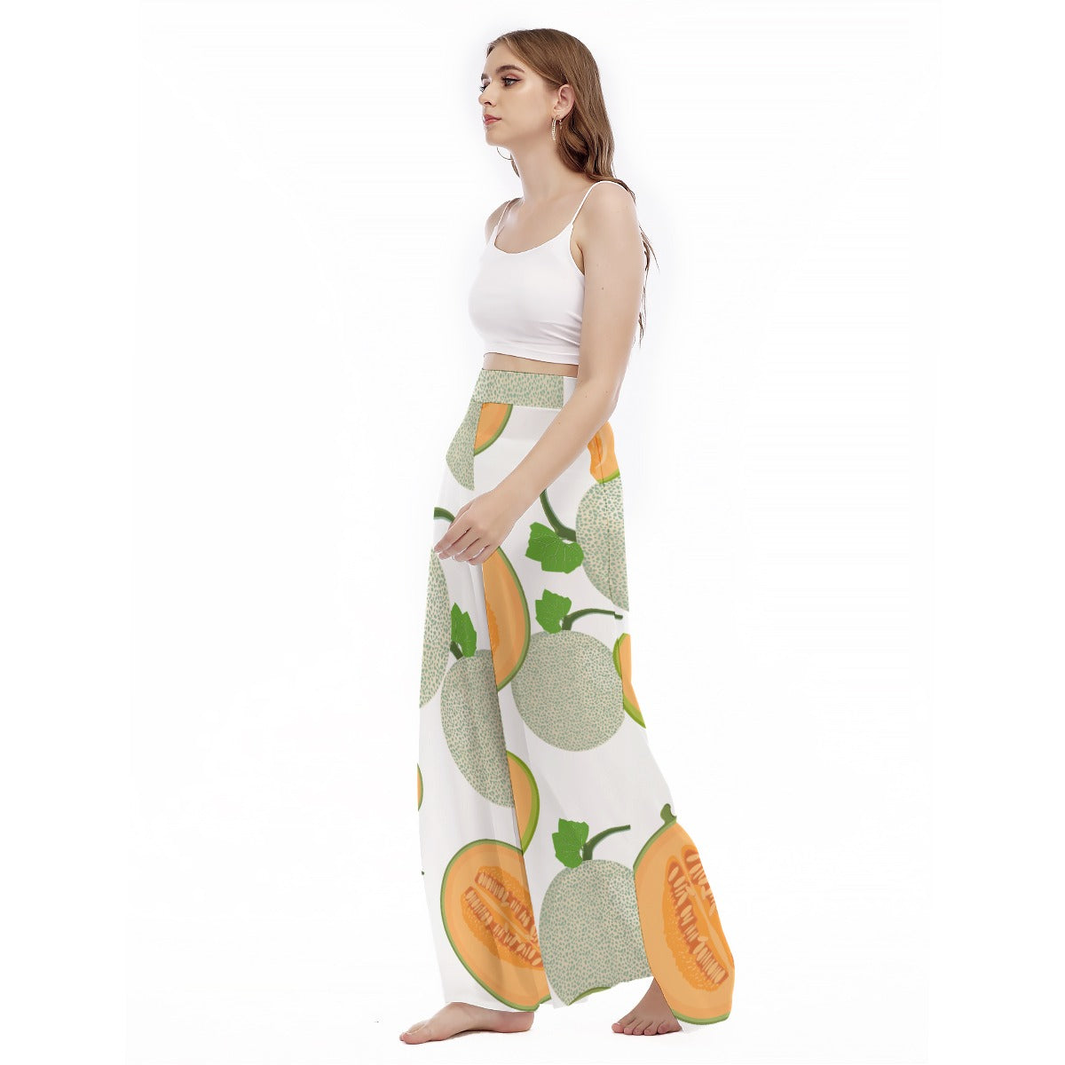 Muskky - Women's High Waist Wide Leg Trousers