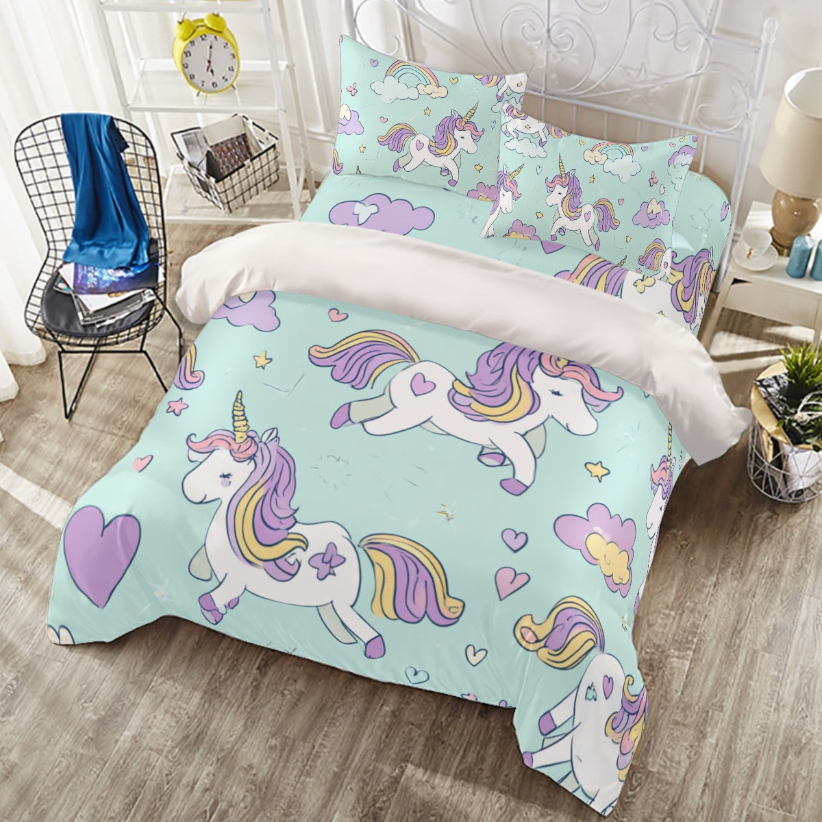 Unicorn II - Four-piece Duvet Cover Set