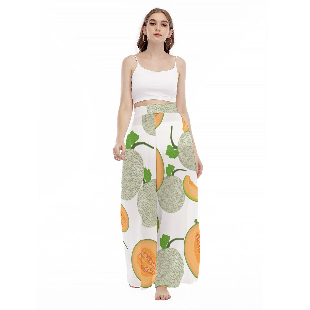 Muskky - Women's High Waist Wide Leg Trousers