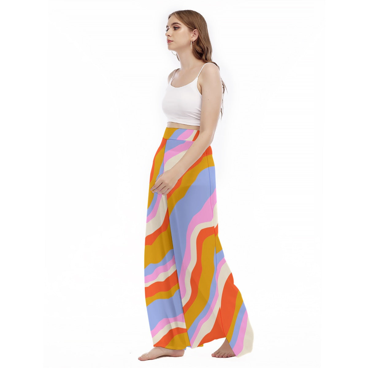 Candyfloss - Women's High Waist Wide Leg Trousers