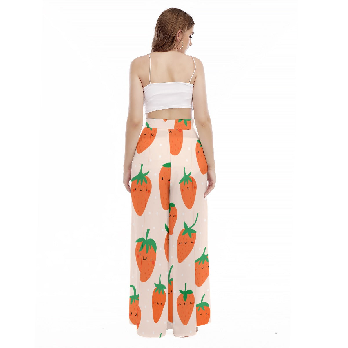 Strawberrycalm -  Women's High Waist Wide Leg Trousers