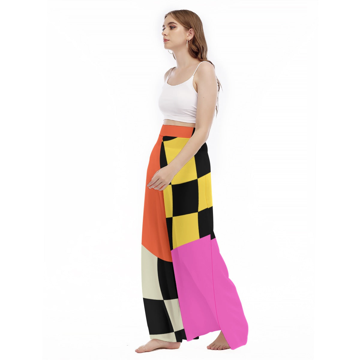 Copy & Paste - Women's High Waist Wide Leg Trousers