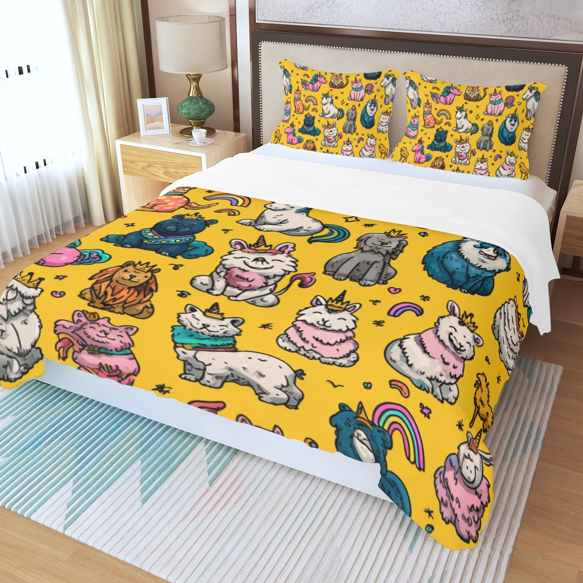 Unicorn I - Three Piece Duvet Bedding Set