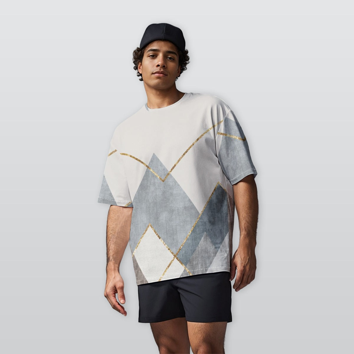 Prism Gaze - Men’s  Oversize Crewneck T-Shirt