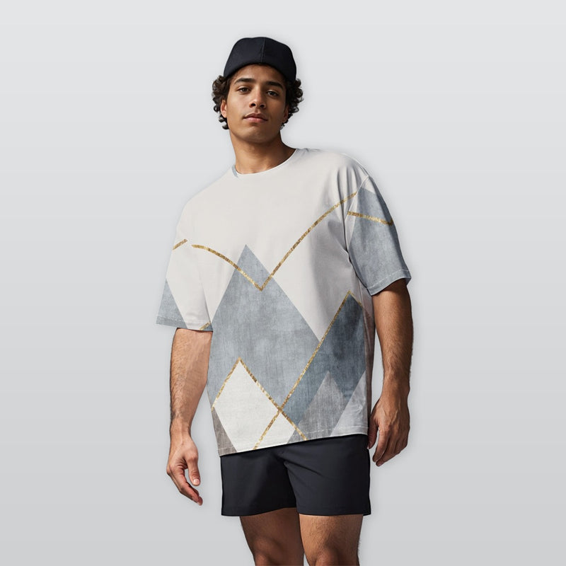 Prism Gaze - Men’s  Oversize Crewneck T-Shirt