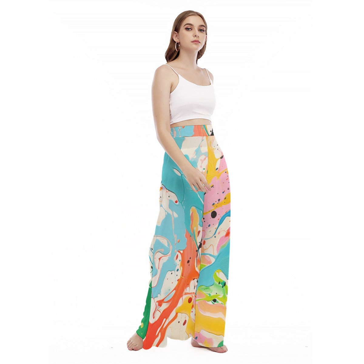 Fizzy -  Women's High Waist Wide Leg Trousers
