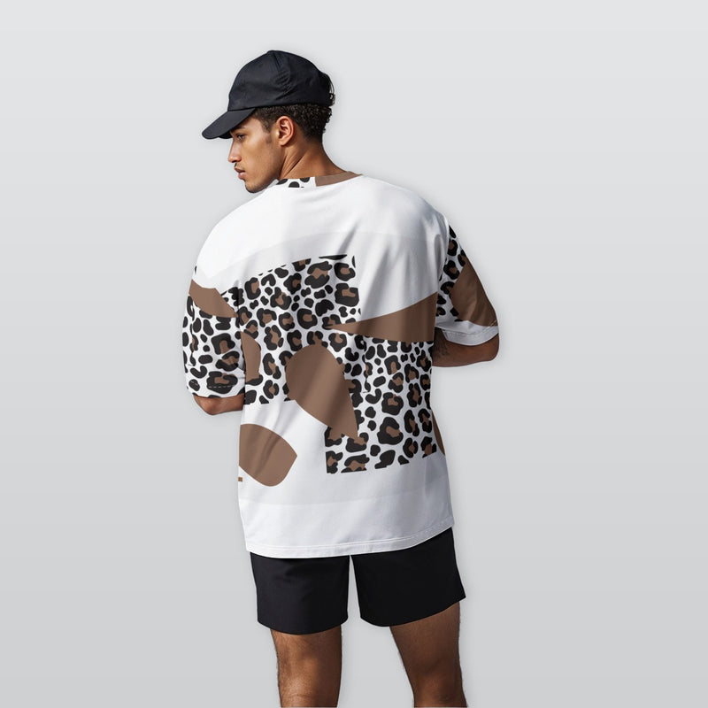 Leopard Skin - Men’s  Oversize Crewneck T-Shirt