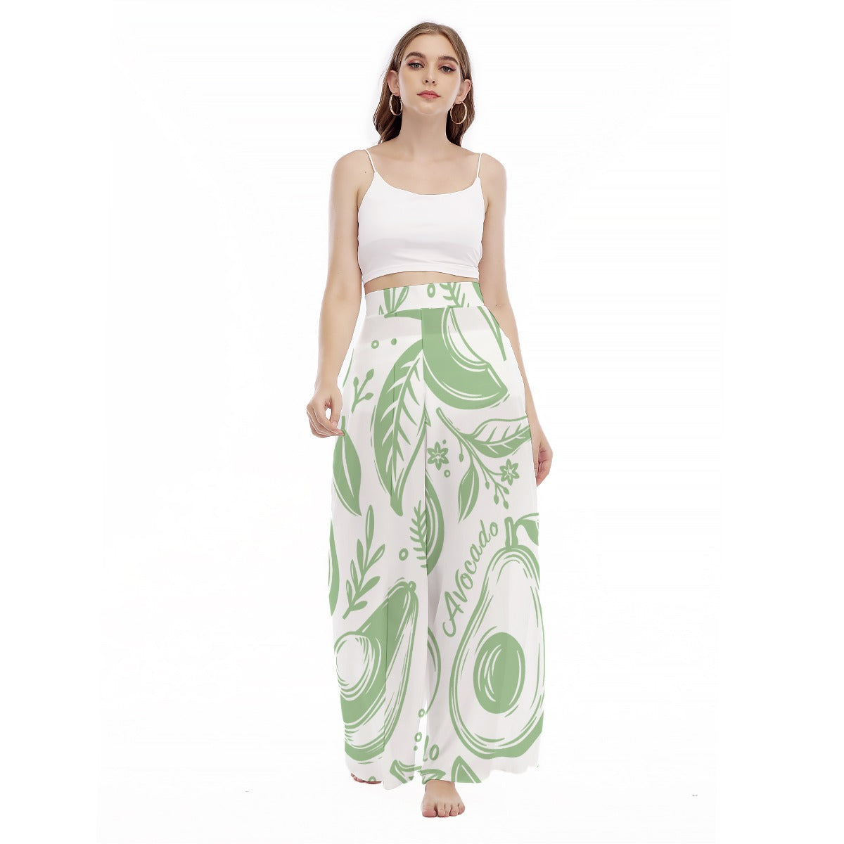 Avokkkado - Women's High Waist Wide Leg Trousers