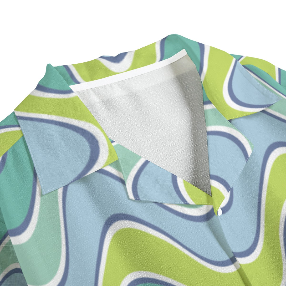 Wavywavy - Men's Faux Linen Hawaiian Shirt