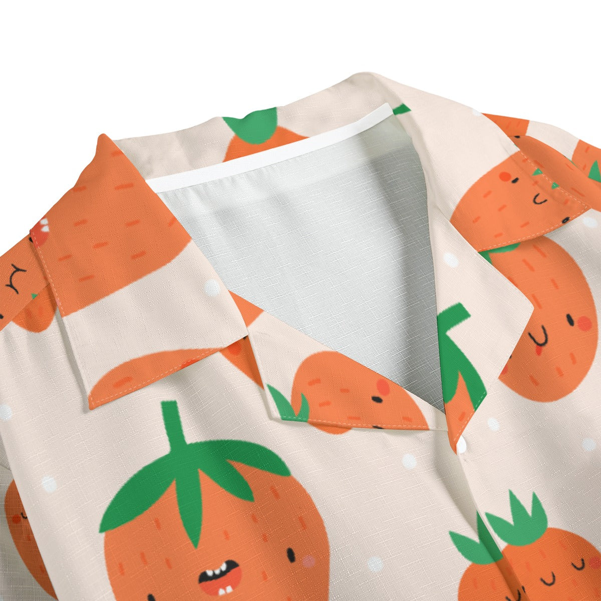 Strawberrycalm - Men's Faux Linen Hawaiian Shirt