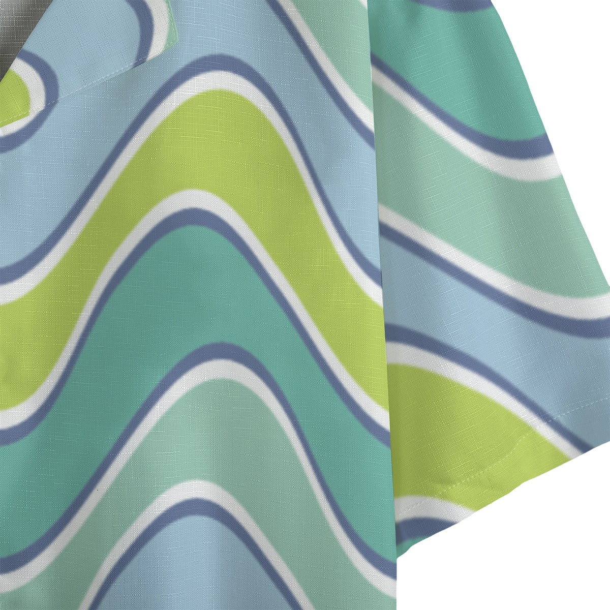 Wavywavy - Men's Faux Linen Hawaiian Shirt