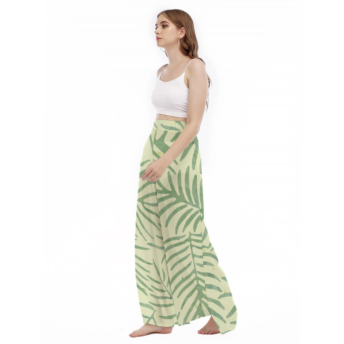 Fern - Women's High Waist Wide Leg Trousers