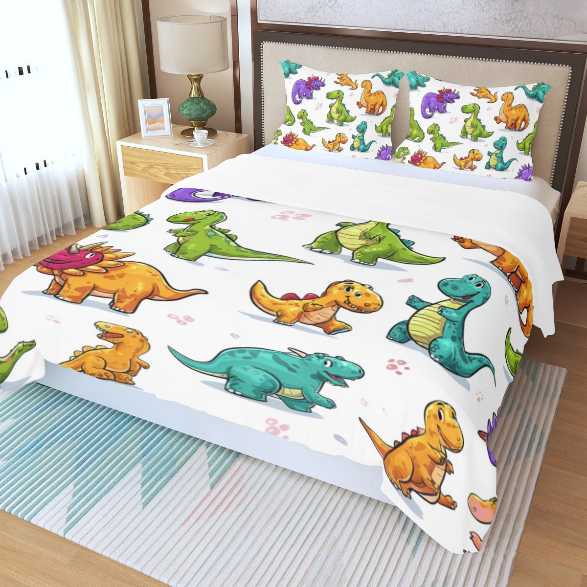 Cutasaurus VI - Three Piece Duvet Bedding Set