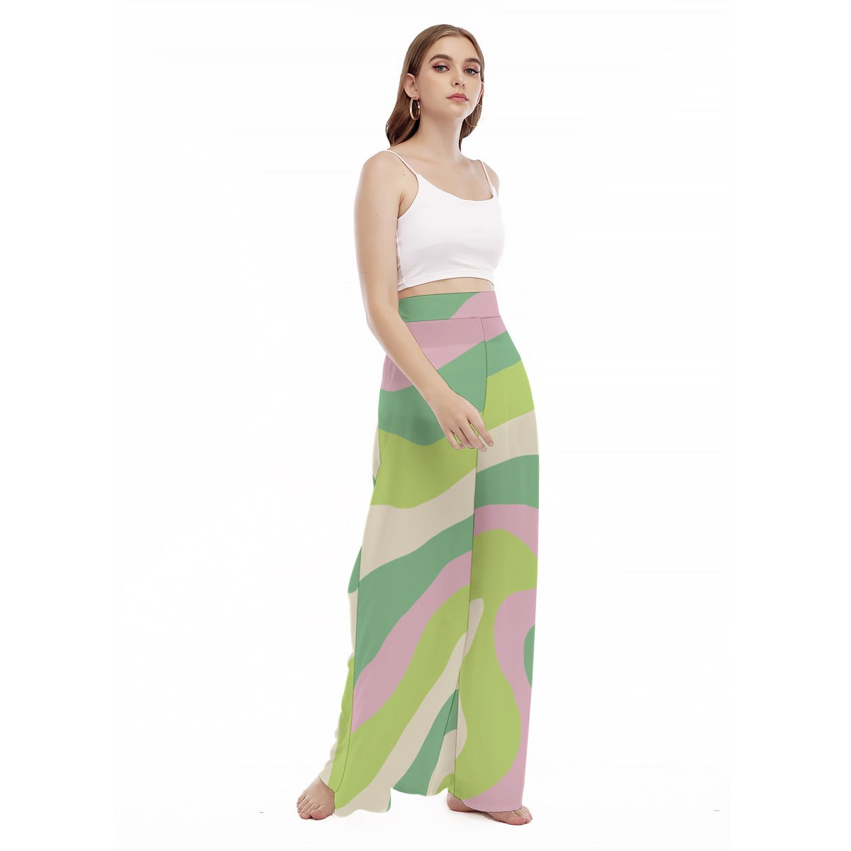 New Wish - Women's High Waist Wide Leg Trousers