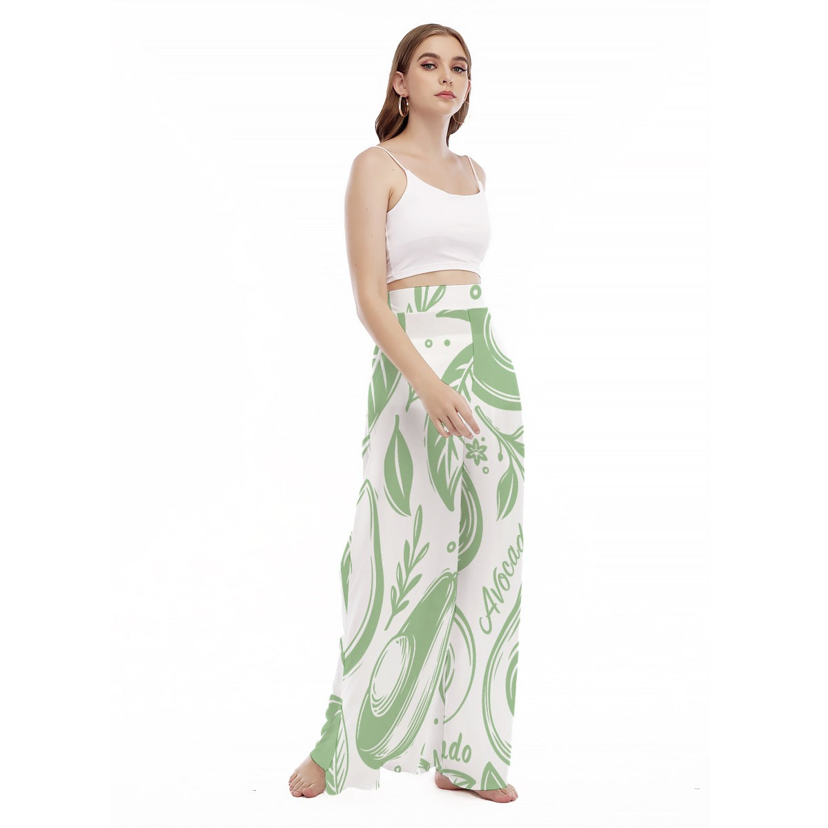 Avokkkado - Women's High Waist Wide Leg Trousers