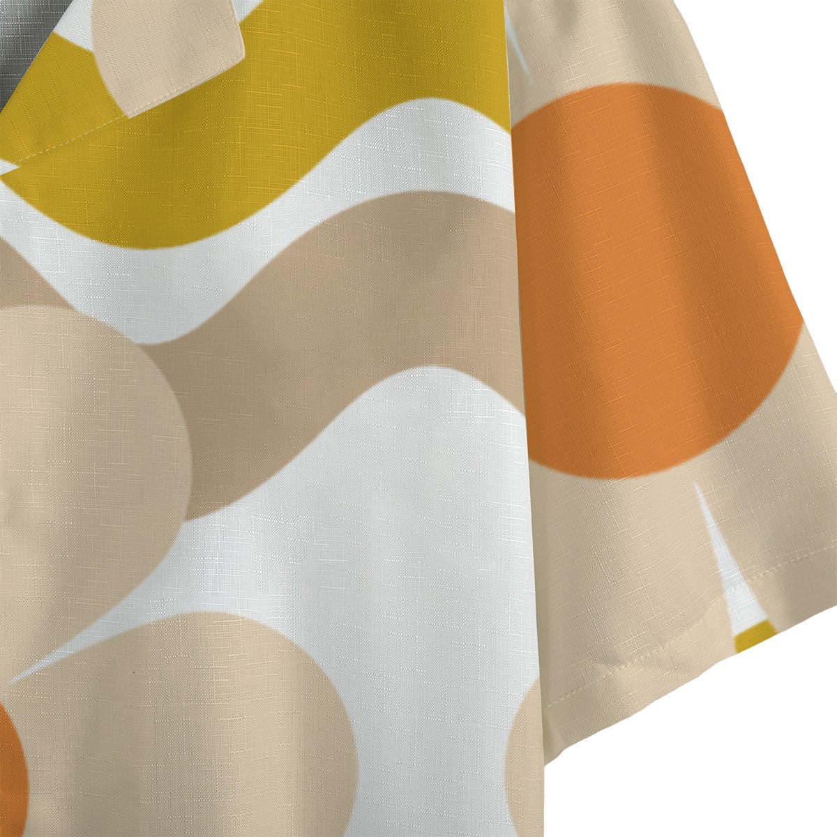 Spring wave -  Men's Faux Linen Hawaiian Shirt