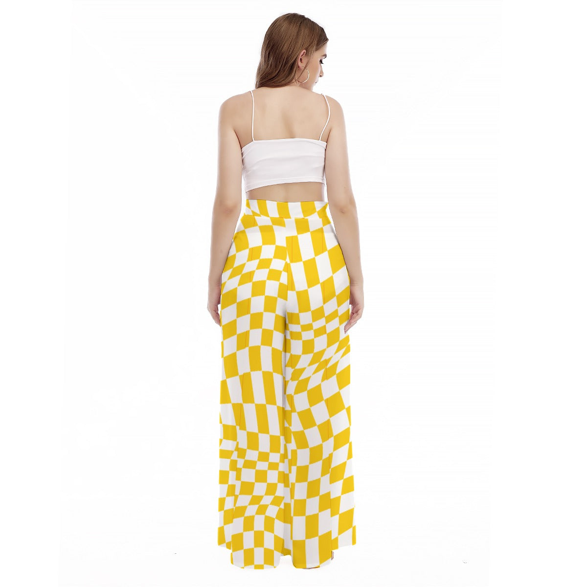 Sunshine Sway - Women's High Waist Wide Leg Trousers