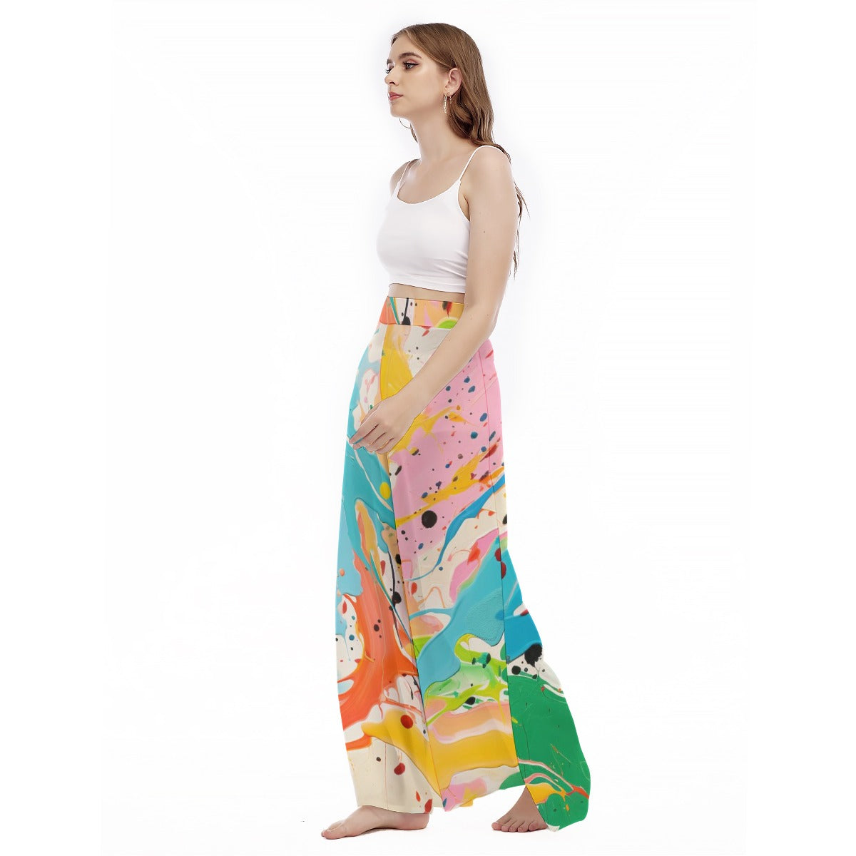Fizzy -  Women's High Waist Wide Leg Trousers